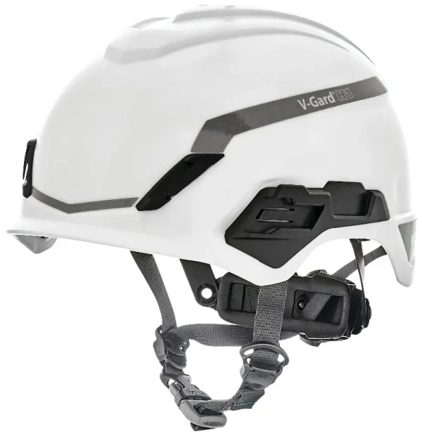 MSA 10212367 Casco, V-Gard H1, No Ventilado, Fas-Trac® III Pivot, Blanco. No incluye barboquejo (Pza)