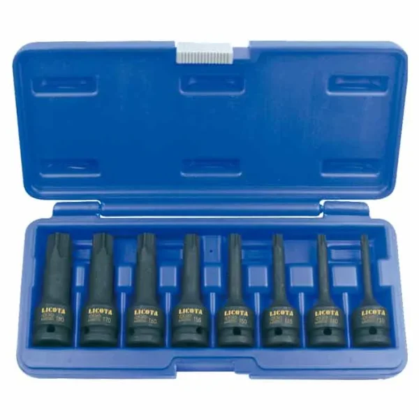 Estuche 8 vasos de impacto Torx 1/2″