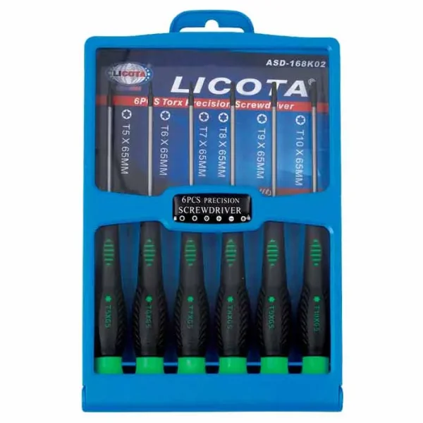Juego 6 destornilladores precisión Torx