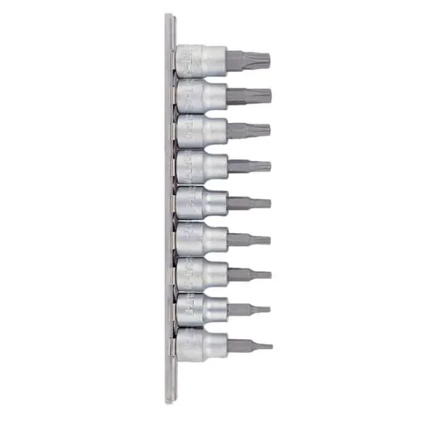 Vasos + punta TS inviolables 3/8” 9 piezas