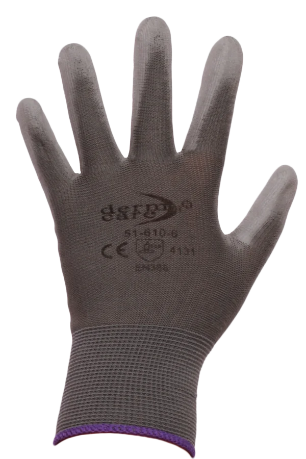 Derma Care 51-610 Nylon Palma de PU Gris (Par)