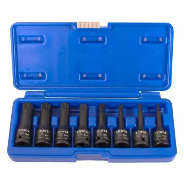 Estuche 8 vasos de impacto Spline 1/2″