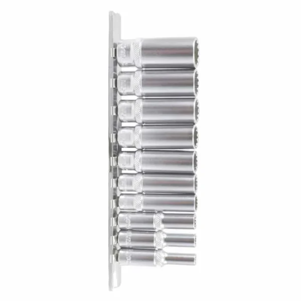 Set vasos 12 caras largos 1/4” 10 piezas
