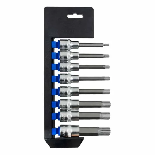 Vasos + punta 1/2” Spline (100 mmL) 8 piezas