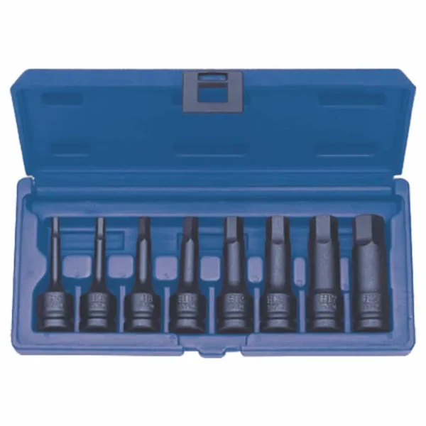 Estuche 8 vasos de impacto Hexagonal 6-19mm 1/2″