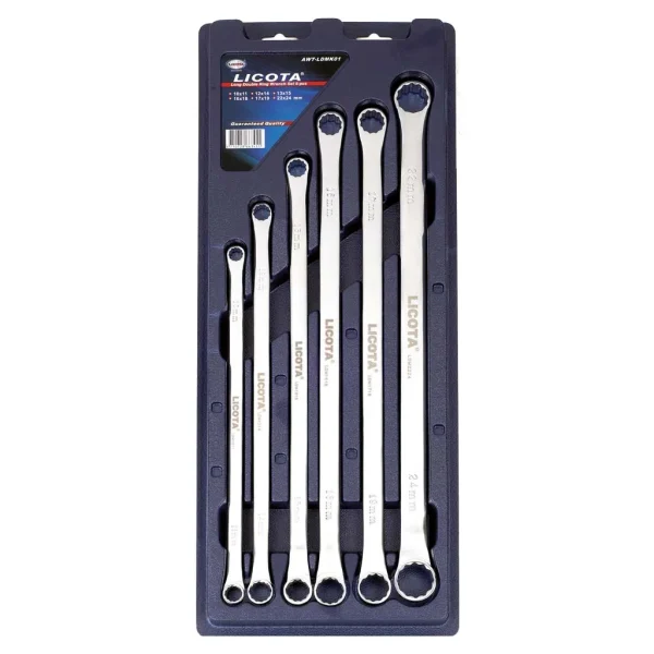 Juego de 6 llaves planas extra-larga 10-24mm