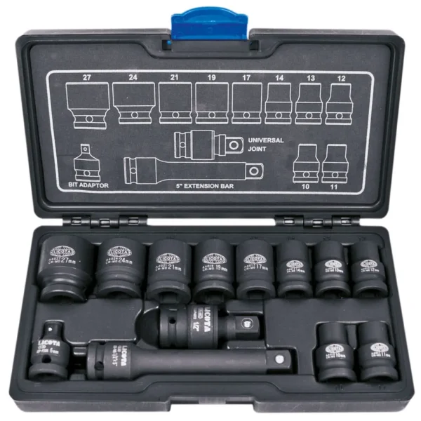 Estuche 13 vasos impacto 1/2″