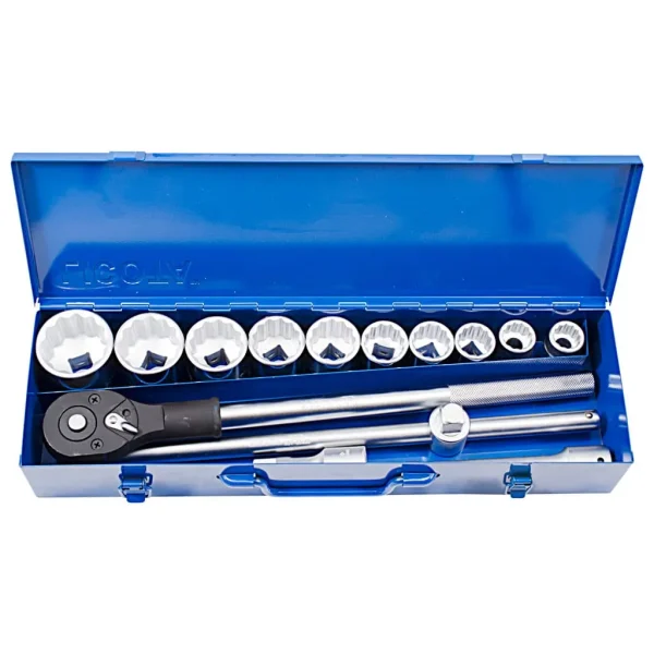 Estuche 12 caras 3/8″ 15 piezas