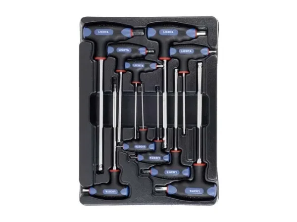 Bandeja 10 llaves grip-bola hexagonal