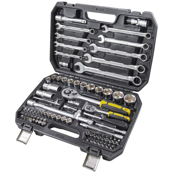 Estuche de herramientas 82 piezas 1/4″ y 1/2″