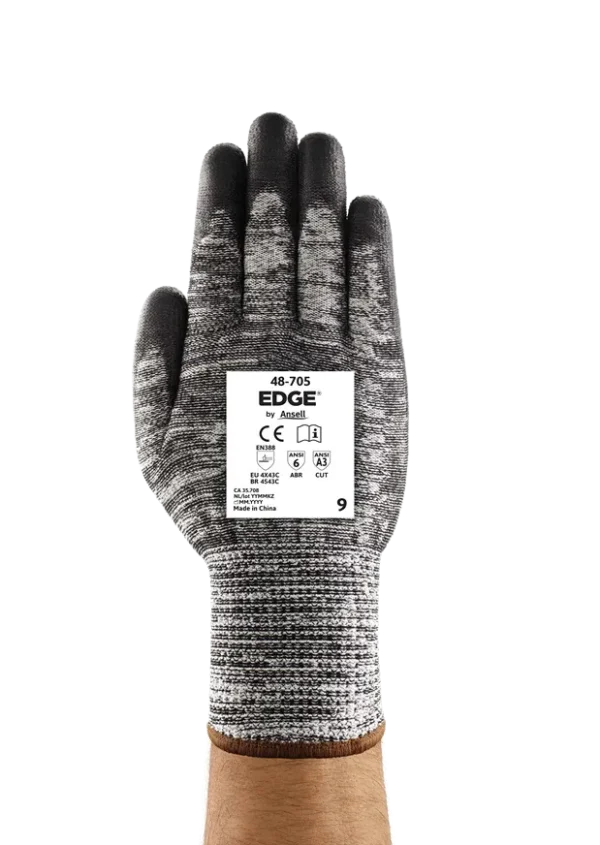 Ansell EDGE 48-705 Guante con alto Nivel de Protección contra el Corte y la Abrasión (Par)