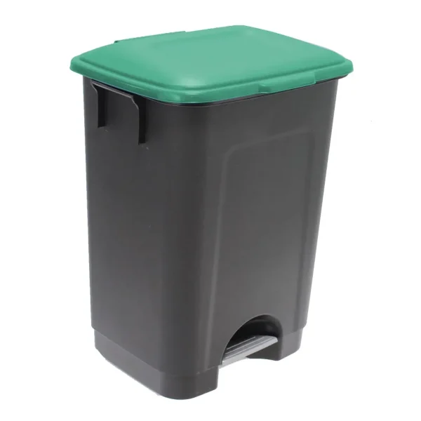 Cubo de basura con pedal 75 litros verde