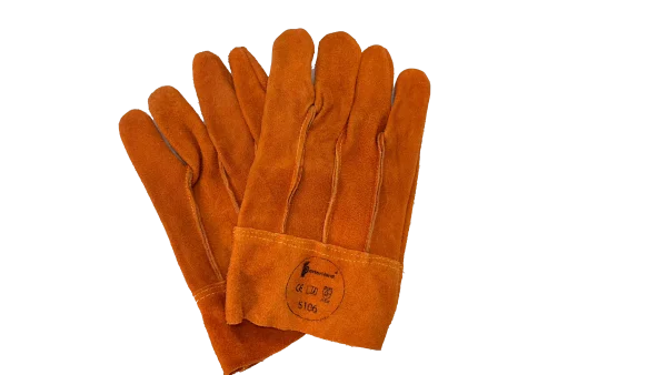 Dexterhand 5106 Guante de Carnaza Corto Color Naranja (Par)