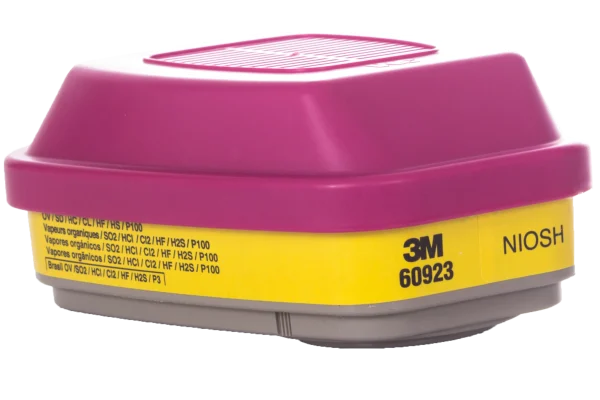 3M 60923 Cartucho Dual para Vapores Org, Gases Ácidos y partículas P100 (Par)