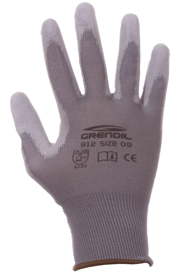 Grendil 912 Guante de Nylon con Recubrimiento de PU Gris (Par)