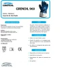 Grendil 960 Guante de Algodón Recubierto en Nitrilo Azul Puño de Seguridad (Par) - Imagen 5