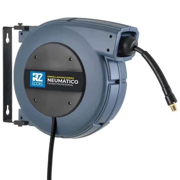 Enrollador manguera neumática 15 METROS – 3/8″y 1/2″