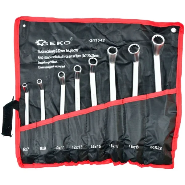 Juego 8 llaves acodadas 6×7-20x22mm