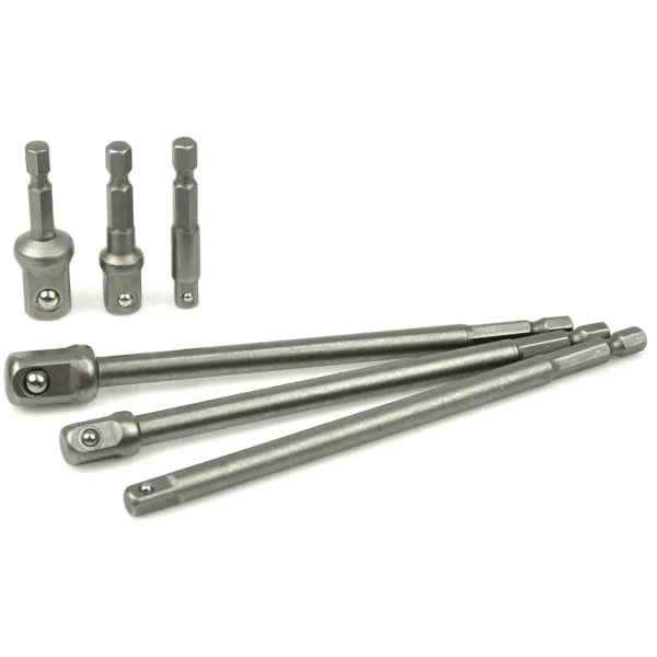 Adaptador taladro 6cps 1-4 1-2 3-8