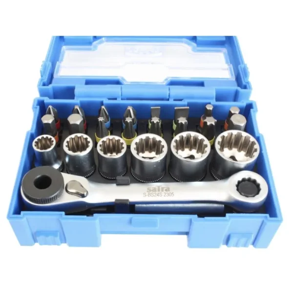 Juego carraca 1/4 spline, 24pcs