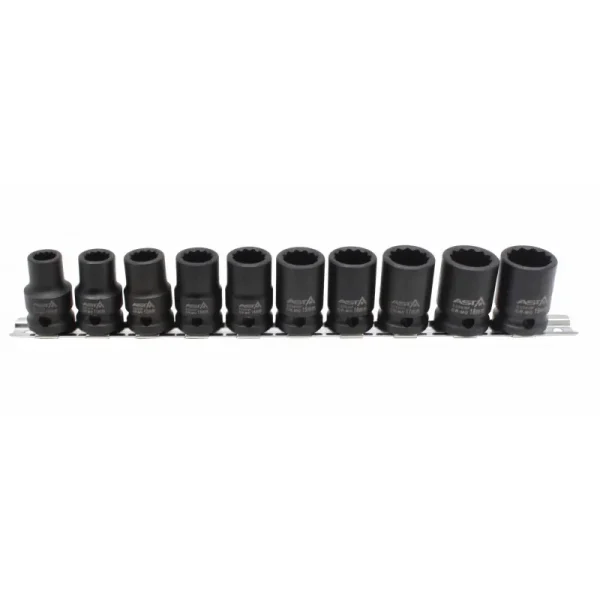 Juego 10 vasos 1-2 12 caras impacto  10-19mm