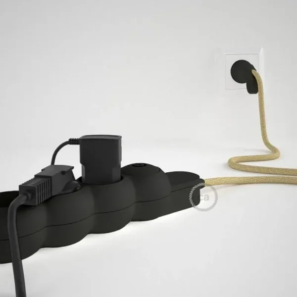 Base multi enchufe schuko con cable textil Yute CLRN06