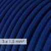 Base multi enchufe schuko con cable textil efecto seda Azul CLRM12 - Imagen 8