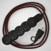 Base multi enchufe schuko con cable textil efecto seda Burdeos - Imagen 2