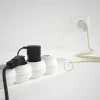 Base multi enchufe schuko con cable textil efecto seda Marfil CLRM00 - Imagen 6