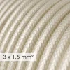 Base multi enchufe schuko con cable textil efecto seda Marfil CLRM00 - Imagen 8