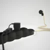 Base multi enchufe schuko con cable textil efecto seda Marfil CLRM00 - Imagen 3