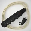 Base multi enchufe schuko con cable textil efecto seda Marfil CLRM00 - Imagen 2