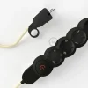Base multi enchufe schuko con cable textil efecto seda Marfil CLRM00 - Imagen 4
