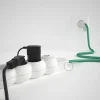 Base multi enchufe schuko con cable textil efecto seda Ópalo CLRH69 - Imagen 6
