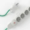 Base multi enchufe schuko con cable textil efecto seda Ópalo CLRH69 - Imagen 7