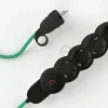 Base multi enchufe schuko con cable textil efecto seda Ópalo CLRH69 - Imagen 4