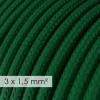 Base multi enchufe schuko con cable textil efecto seda Verde Oscuro - Imagen 8