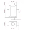 Caja de conexiones metálica 4 salidas en X para Flexi-tube - Imagen 4