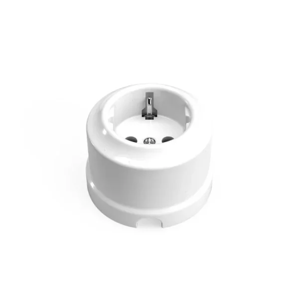 Enchufe Schuko de superficie en porcelana