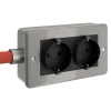 Enchufe schuko doble superficie caja metálica para Flexi-tube - Imagen 3
