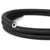 Tubo flexible revestimiento textil efecto seda negro Ø20 mm - Imagen 7