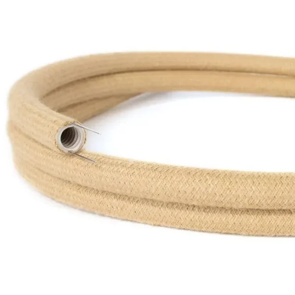 Tubo flexible revestimiento textil CLRN06 yute Ø16 mm