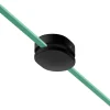 Florón oval de madera 2 salidas para cable textil guirnalda Sistema Filé - Imagen 6