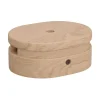 Florón oval de madera 2+1 salidas para cable textil guirnalda Sistema Filé - Imagen 6