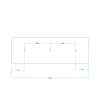 Florón rectangular 3 salidas Rose-One XXL medidas 675 x 225mm - Imagen 34