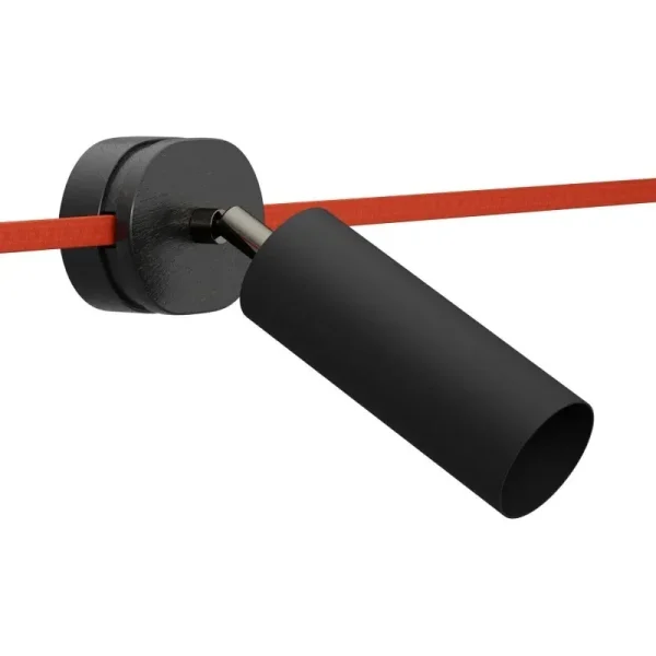 Foco orientable madera cable textil guirnalda Sistema Filé