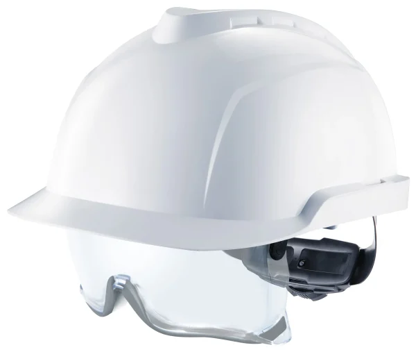 MSA GVD1A-0000000-000 V-Gard 930 Blanco, con Lentes Integrados, no Ventilado, Suspensión Fas-Trac 6 puntos (Pza)