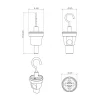 Gancho galvanizado para colgar guirnalda Lumet cable plano - Imagen 5
