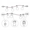 Gancho galvanizado para colgar guirnalda Lumet cable plano - Imagen 4
