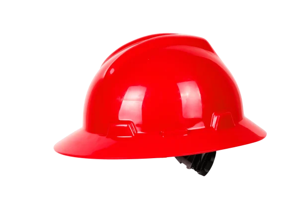MSA 10032991 Casco V-Gard® de Seguridad de Ala Completa Rojo con Suspensión "Fas-Trac III" de 4 Puntos (Pza)